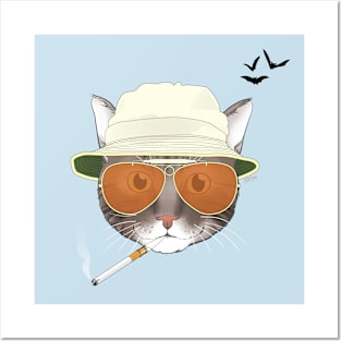 Fear and Loathing Cat - Tabby Posters and Art